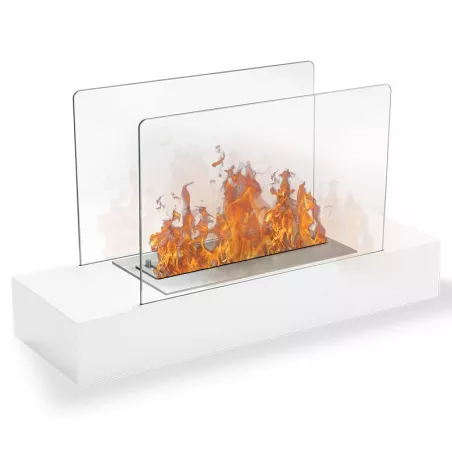 Mini chimenea ecológica Cecina Quemador 1.5L/3kW Color Blanco brillante