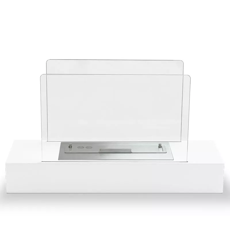 Mini chimenea ecológica Cecina Quemador 1.5L/3kW Color Blanco brillante