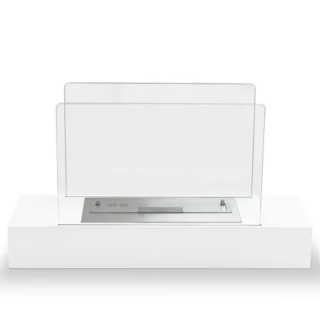 Mini chimenea ecológica Cecina Quemador 1.5L/3kW Color Blanco brillante