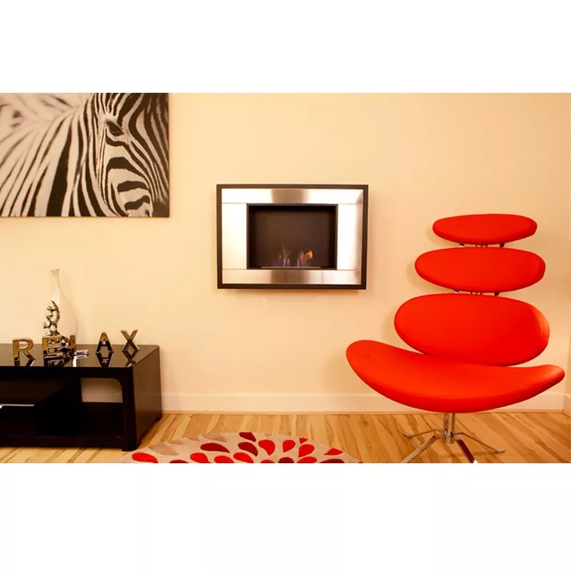 Chimenea de bioetanol InVivo 4kW, 80x18x59 cm Color Acero inoxidable cepillado