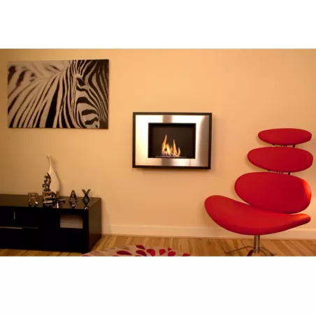 Chimenea de bioetanol InSignal, 80 x 18 x 59 cm Color Acero inoxidable cepillado Opción Vidrio ignífugo