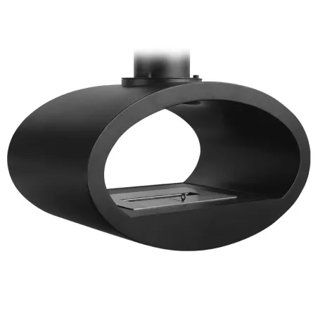 Chimenea mural Ellipse Color Negro Opción Modelo pequeño (H. 189cm) Apertura Abierto por 2 lados