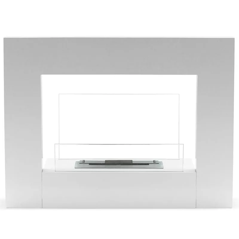 Lungola chimenea de biodiseño Color Blanco Quemador 1.5L/3kW