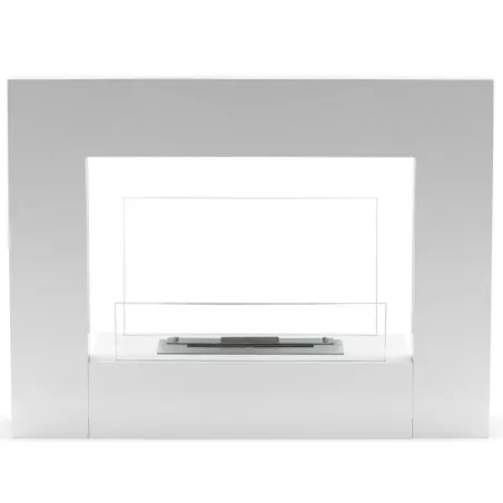 Lungola chimenea de biodiseño Color Blanco Quemador 1.5L/3kW