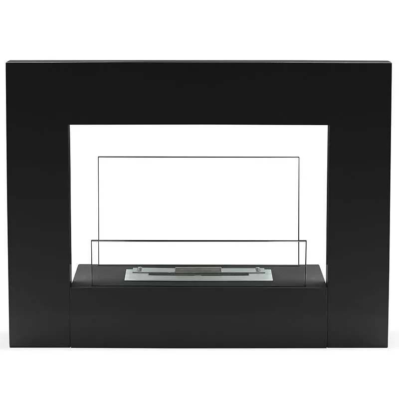 Lungola chimenea de biodiseño Color Negro Quemador 1.5L/3kW