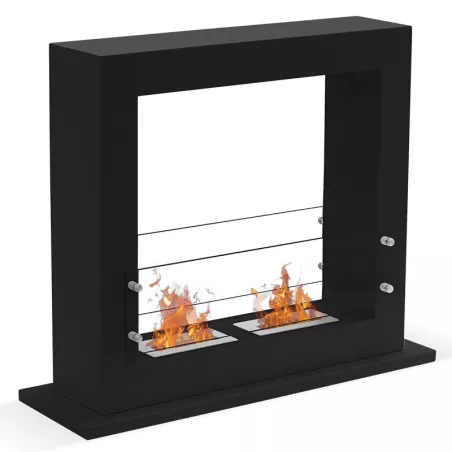 Chimenea independiente Zenith XL, 6 kW de potencia calorífica Color Negro Tamaño 2 quemadores