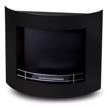 HarmonieChimenea de etanol , 84x27x68cm Color Negro Quemador 2.2L/4kW