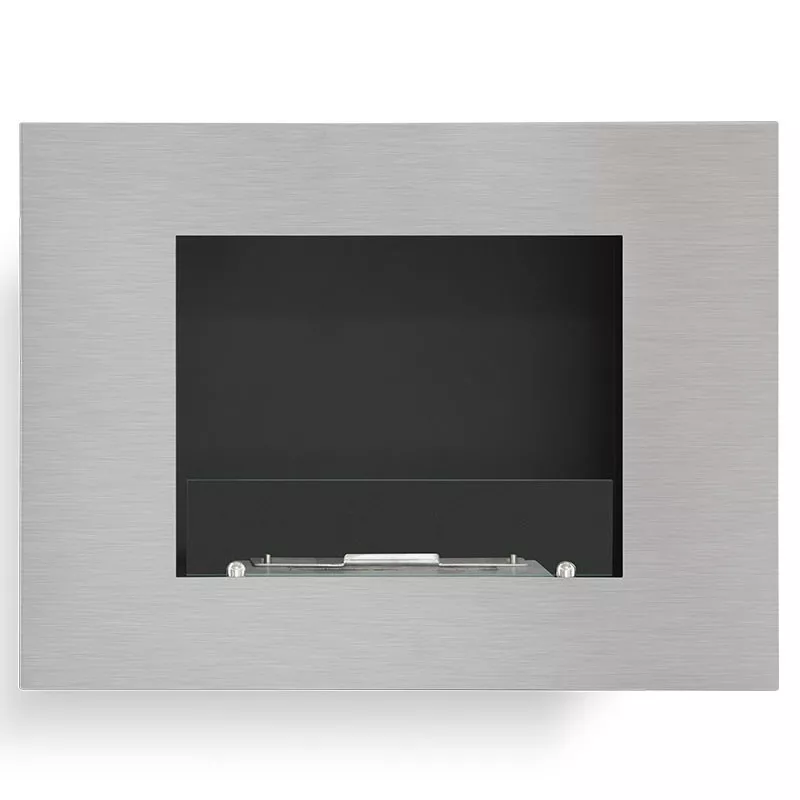 Firenox Chimenea bioetanol Vario, 80x59x18cm Color Acero inoxidable cepillado