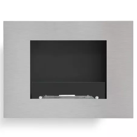 Firenox Chimenea bioetanol Vario, 80x59x18cm Color Acero inoxidable cepillado