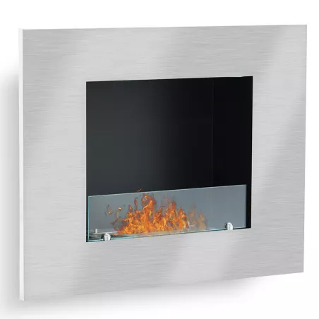 Firenox Chimenea bioetanol Vario, 80x59x18cm Color Acero inoxidable cepillado