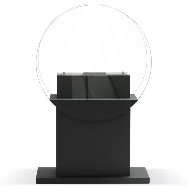 Chimenea independiente Fluvia, 78x60x24cm - quemador de 3 kW Color Negro