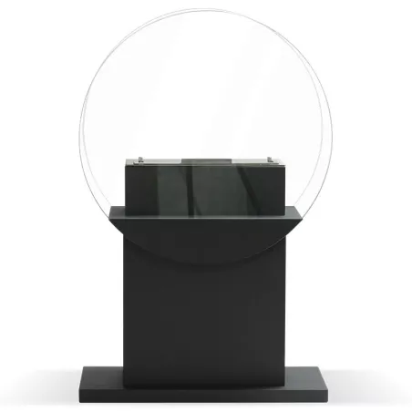 Chimenea independiente Fluvia, 78x60x24cm - quemador de 3 kW Color Negro