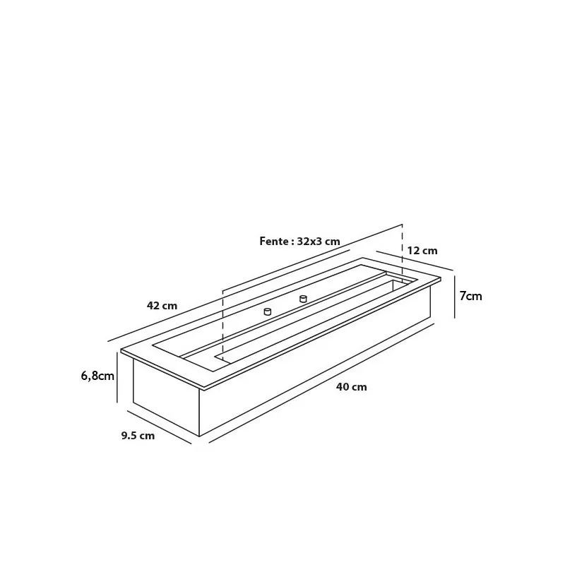 Quemador de etanol 4,5 kW, 2,2 L