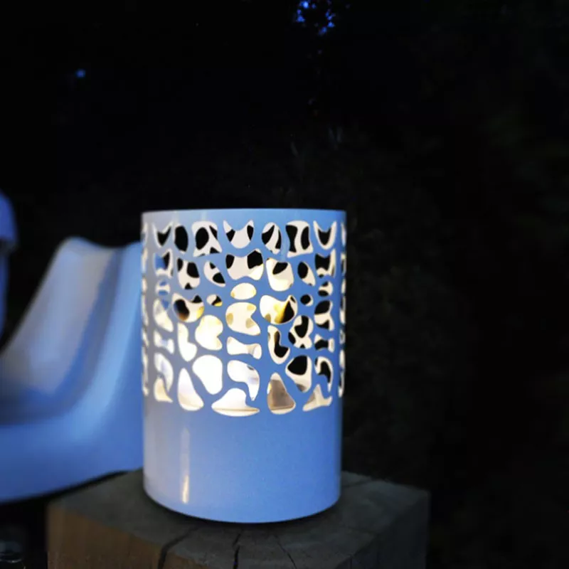 AcapulcoBiochimenea de sobremesa , estufa de etanol redonda Color Blanco