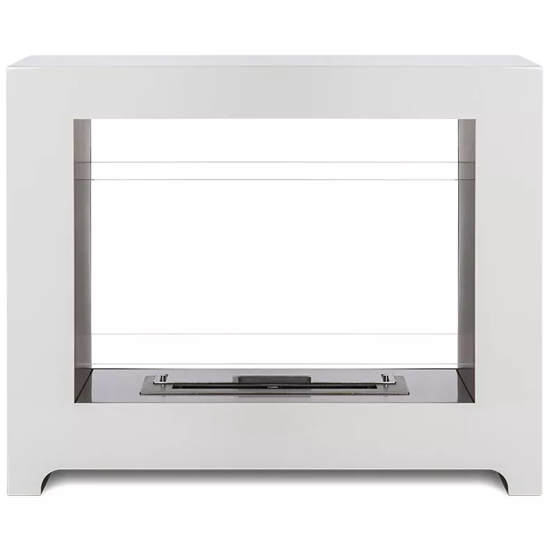 Chimenea de suelo orgánico Tango Color Blanco