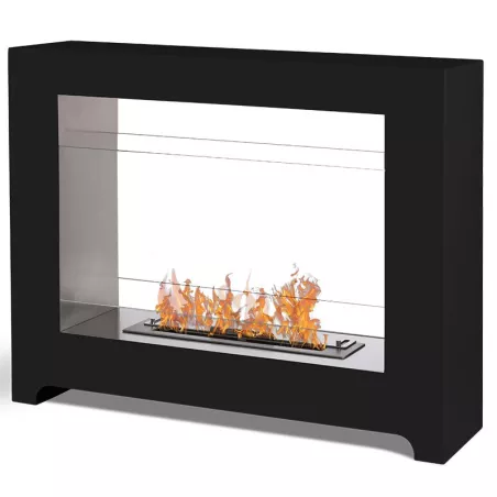 Chimenea de suelo orgánico Tango Color Negro
