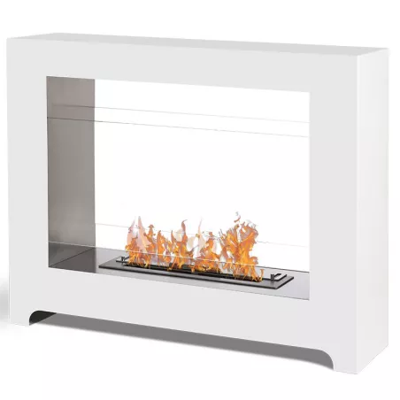 Chimenea de suelo orgánico Tango Color Blanco