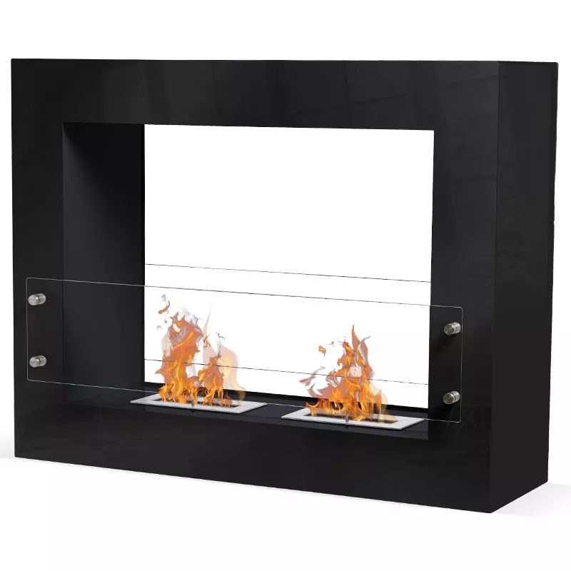 Boston Chimenea de etanol de pie Color Negro Quemador 1.5L/2,7kW