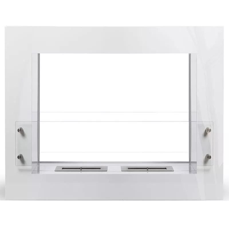 Boston Chimenea de etanol de pie Color Blanco Quemador 1.5L/2,7kW