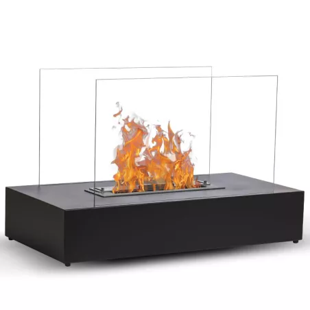 Chimenea de etanol de pie Lena, 80x40x45cm Color Negro