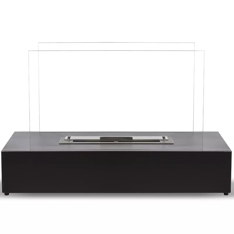Chimenea de etanol de pie Lena, 80x40x45cm Color Negro