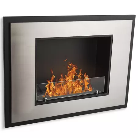 Chimenea de bioetanol InSignal, 80 x 18 x 59 cm Color Acero inoxidable cepillado Opción Vidrio ignífugo