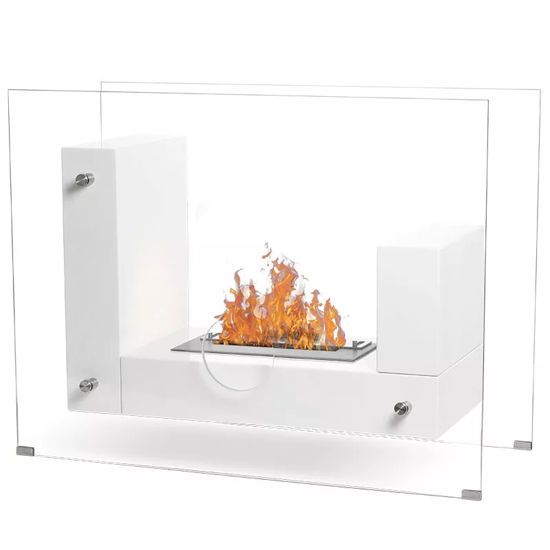 Chimenea ecológica de pie Médina Color Blanco