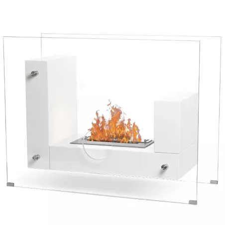Chimenea ecológica de pie Médina Color Blanco
