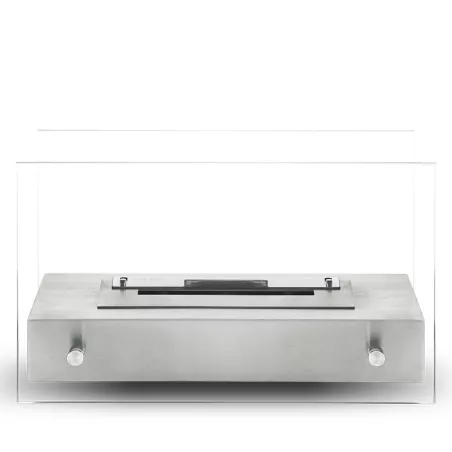 Chimenea de etanol de sobremesa Novita Color Acero inoxidable cepillado