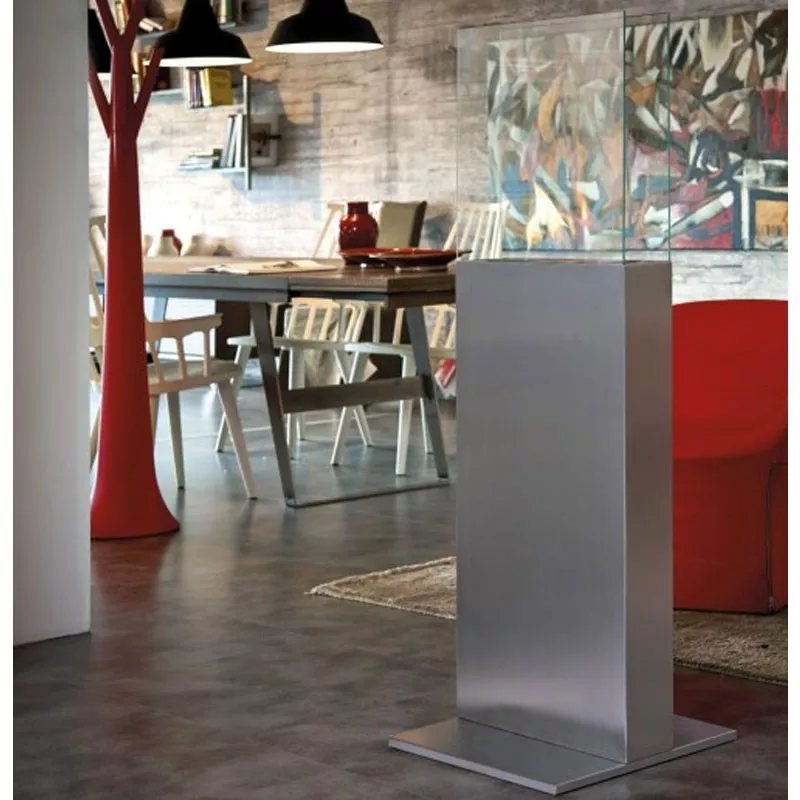 Chimenea de etanol Tower, 45 x 45 x 135 cm Color Acero inoxidable cepillado