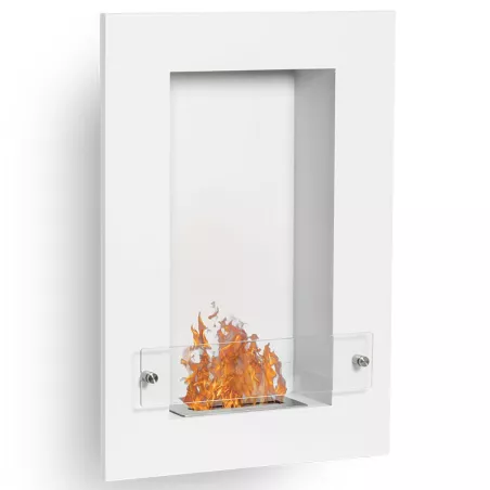 VertigoChimenea de etanol de pared , 80x56x16cm Color Blanco