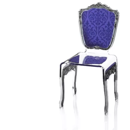 Silla barroca de plexiglás transparente Color Violeta