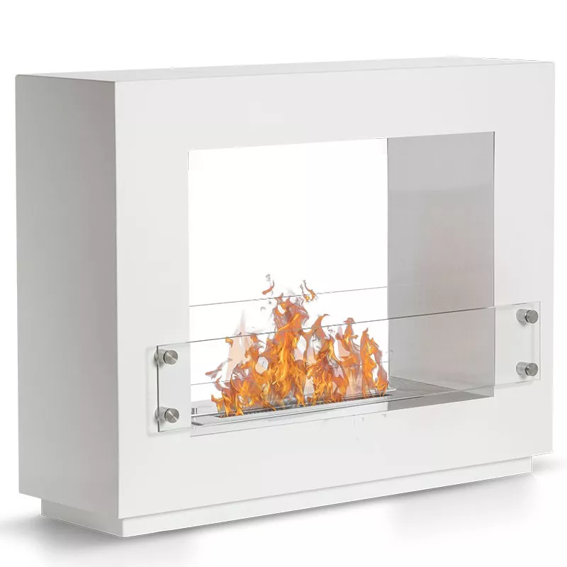 Chimenea ecológica de pie Zenith Color Blanco