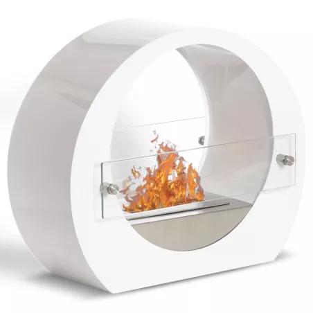 Chimenea de etanol de pie Manhattan, 2,7 kW Color Blanco