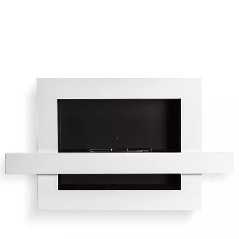 Chimenea urbana de bioetanol, 110x65x24cm Color Blanco