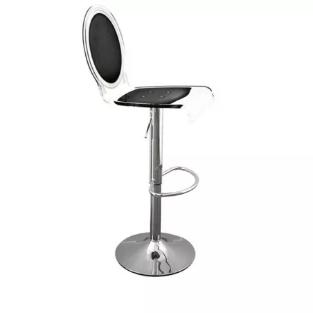 Taburete de bar transparente Sixteen Color Negro