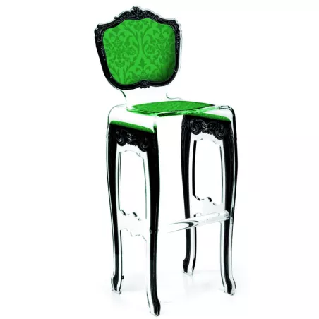 Taburete alto barroco de Acrila Color Verde