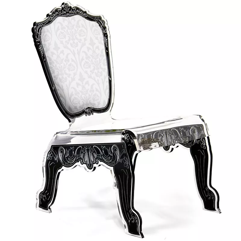 Silla baja barroca Acrila Color Blanco