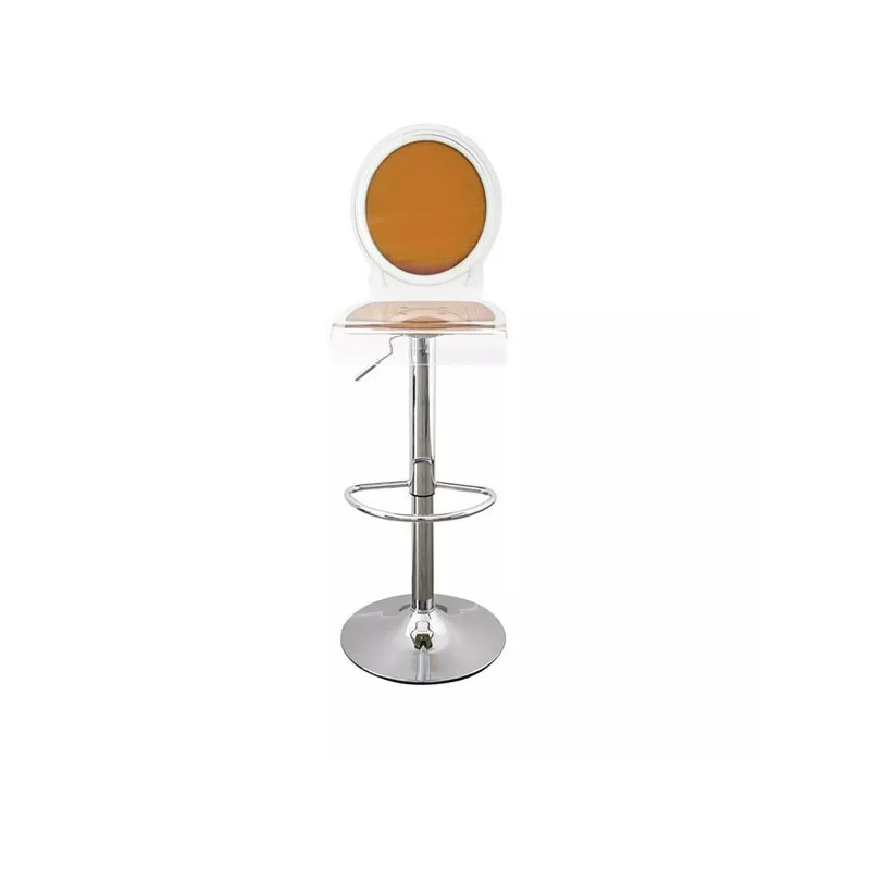 Taburete de bar transparente Sixteen Color Naranja