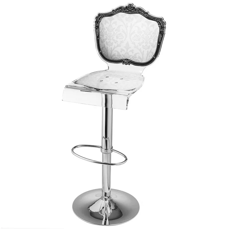 Taburete Capiton de plexiglás sobre bastidor Color Blanco