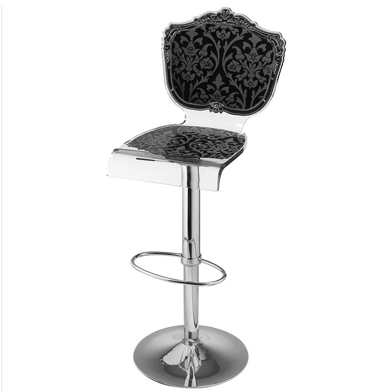 Taburete Capiton de plexiglás sobre bastidor Color Negro