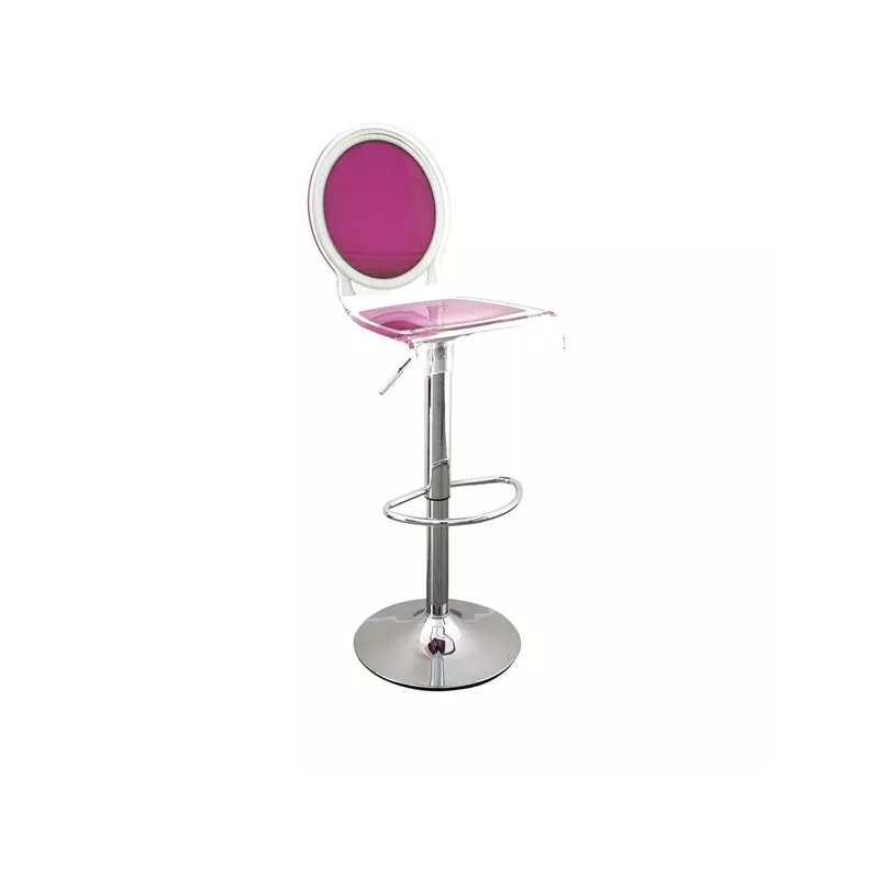 Taburete de bar transparente Sixteen Color Rosa