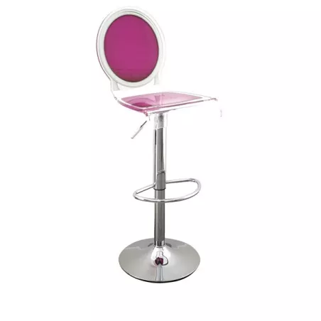 Taburete de bar transparente Sixteen Color Rosa
