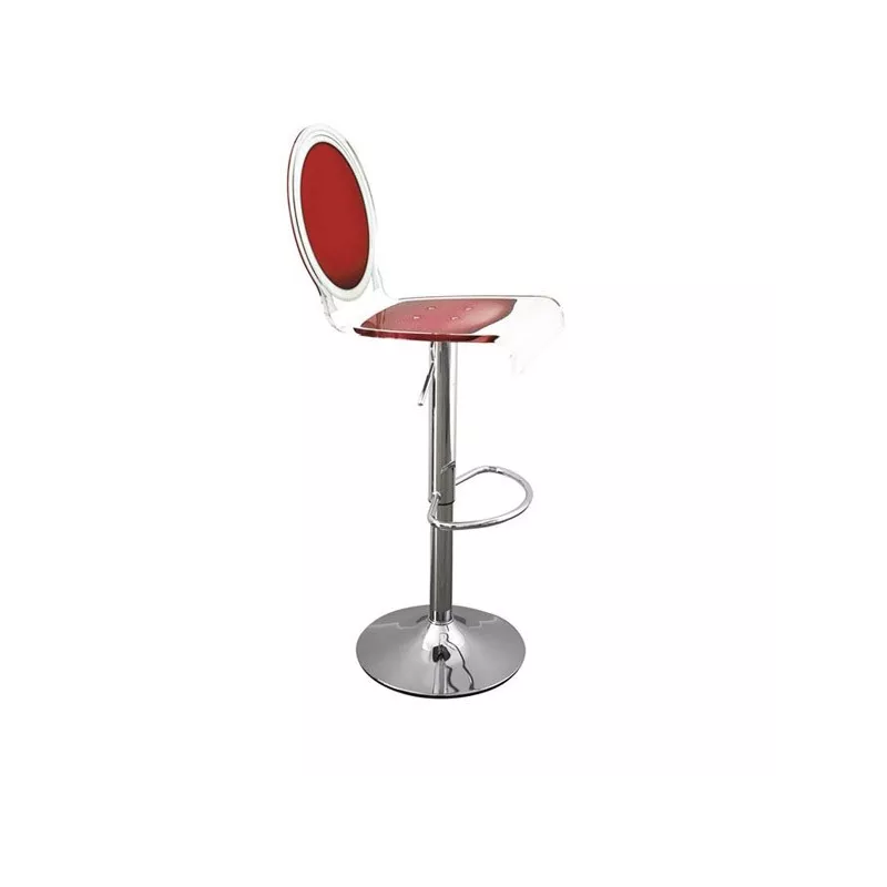 Taburete de bar transparente Sixteen Color Rojo