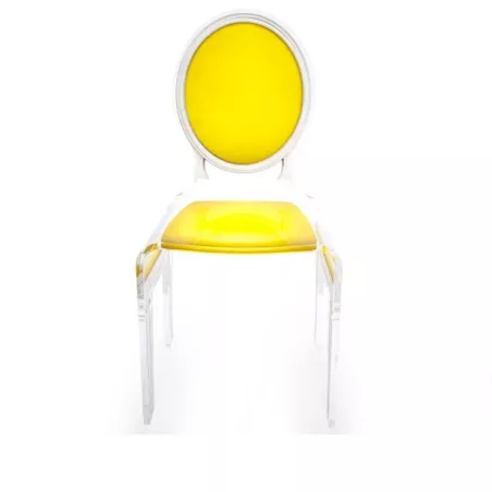 Dieciséis sillas transparentes de plexiglás Color Amarillo