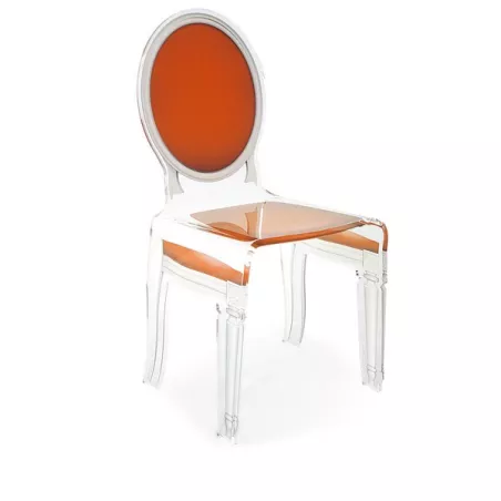 Dieciséis sillas transparentes de plexiglás Color Naranja