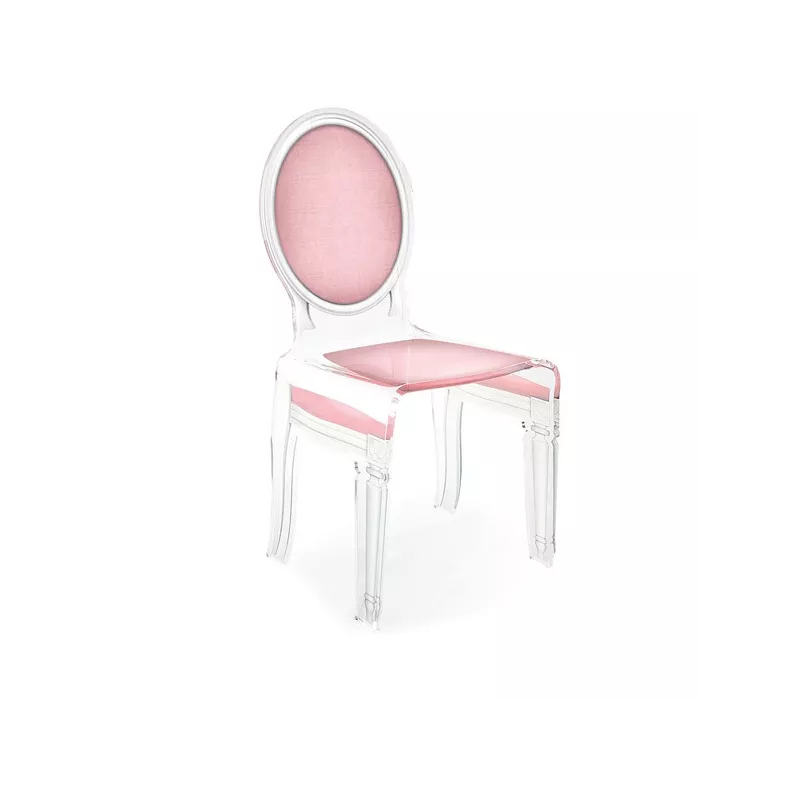 Dieciséis sillas transparentes de plexiglás Color Rosa pálido