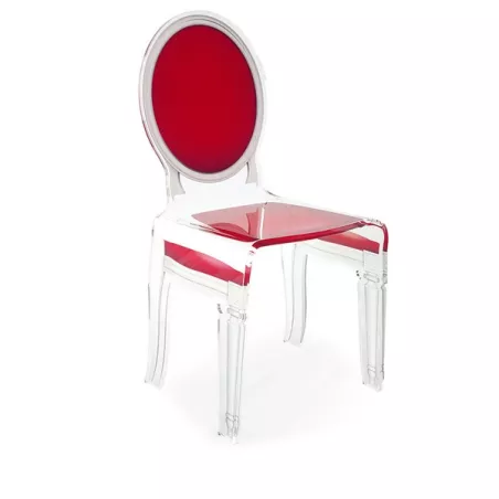Dieciséis sillas transparentes de plexiglás Color Rojo