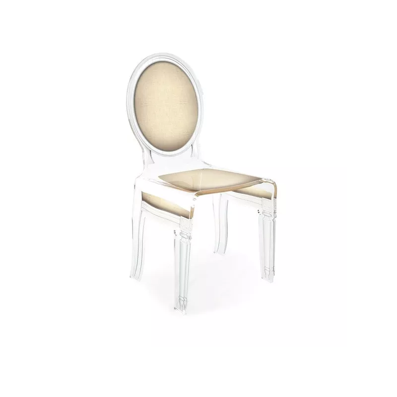 Dieciséis sillas transparentes de plexiglás Color Topo claro