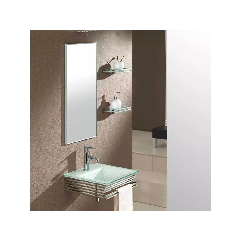Conjunto de muebles de baño de cristal Borah